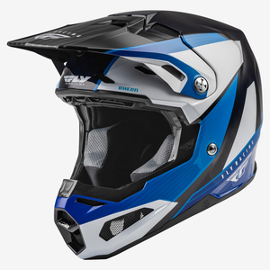 Fly Racing Youth Formula Carbon Prime Helmet (Blue/White/Blue Carbon)